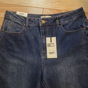 Oat New York High Rise Slim Boot Cut Medium Wash Jeans Size 10/30 NWT